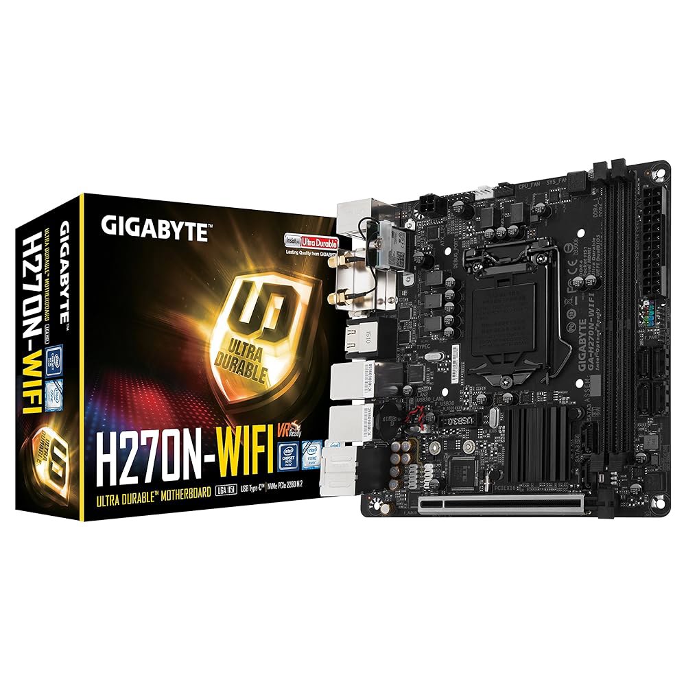 Gigabyte LGA1151 인텔 H270 2-Way 크로스파이어 (GA-H270-HD3) DDR4 ATX 마더보드 GA-H270N-WIFI - 상품 이미지