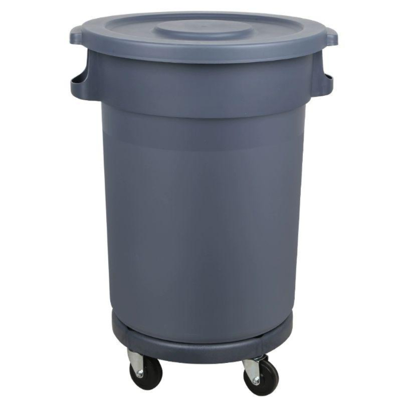 바퀴있는 쓰레기통 대형 녹색 달린 바퀴가 뚜껑있는 원형 뚜껑이 분류 페달 바퀴형 - 상품 이미지