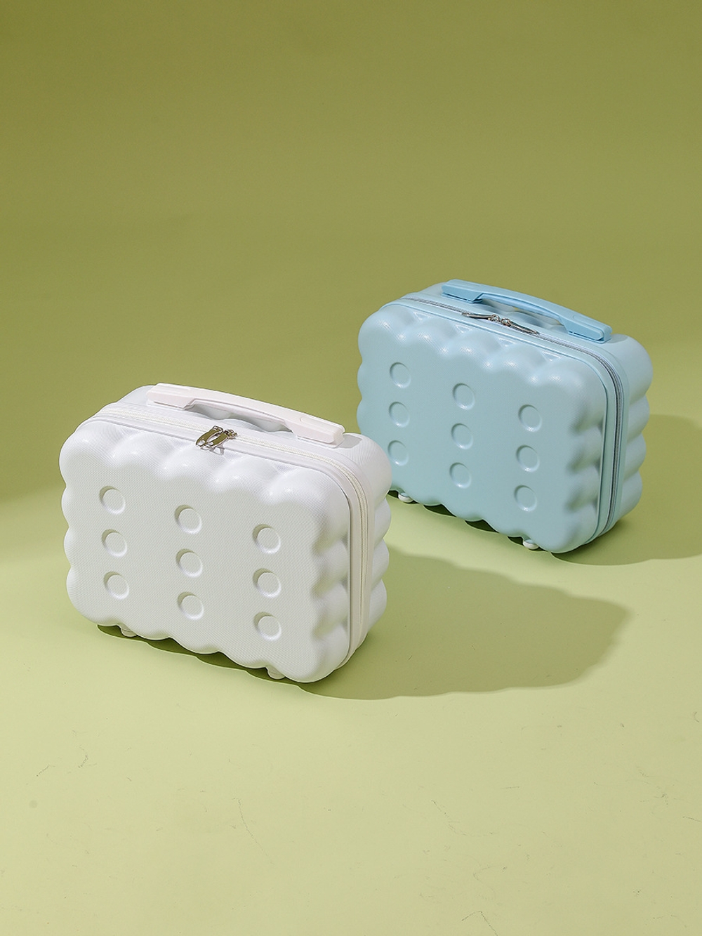 미니 캐리어 14인치 화장품 파우치 트렁크 쿠키 여행 수납 케이스 러블리핑크 32x15x23cm 14인치 - 상세 이미지 4