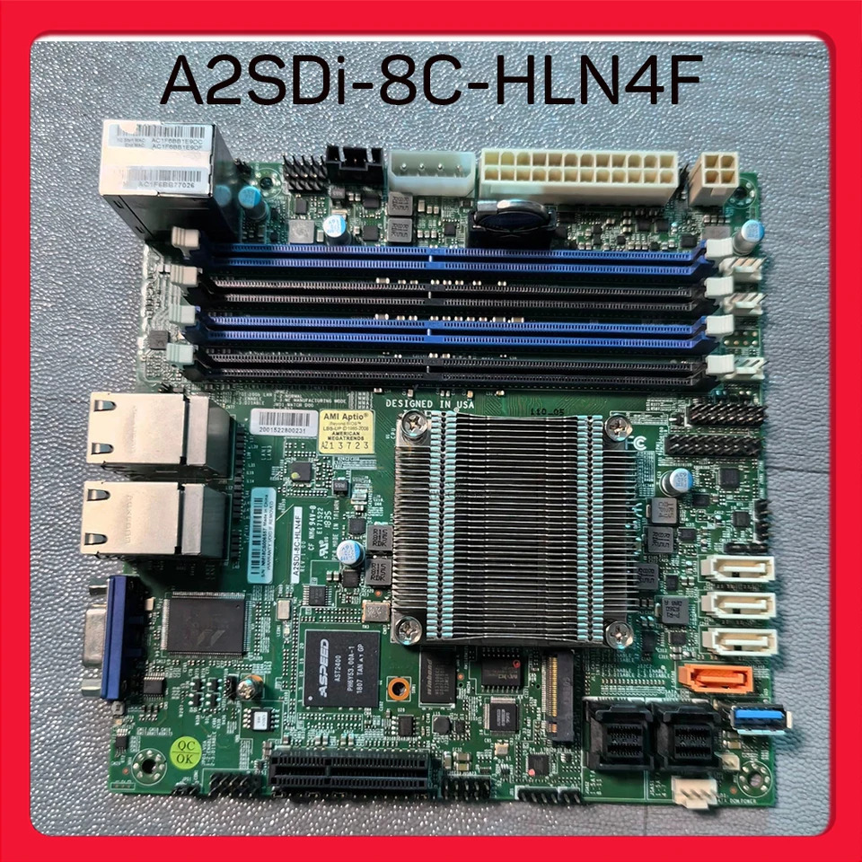 슈퍼마이크로 서버 마더보드CPU Chu d430 마이크로 ITX M.2 A2SDi-8C-HLN4F C3758