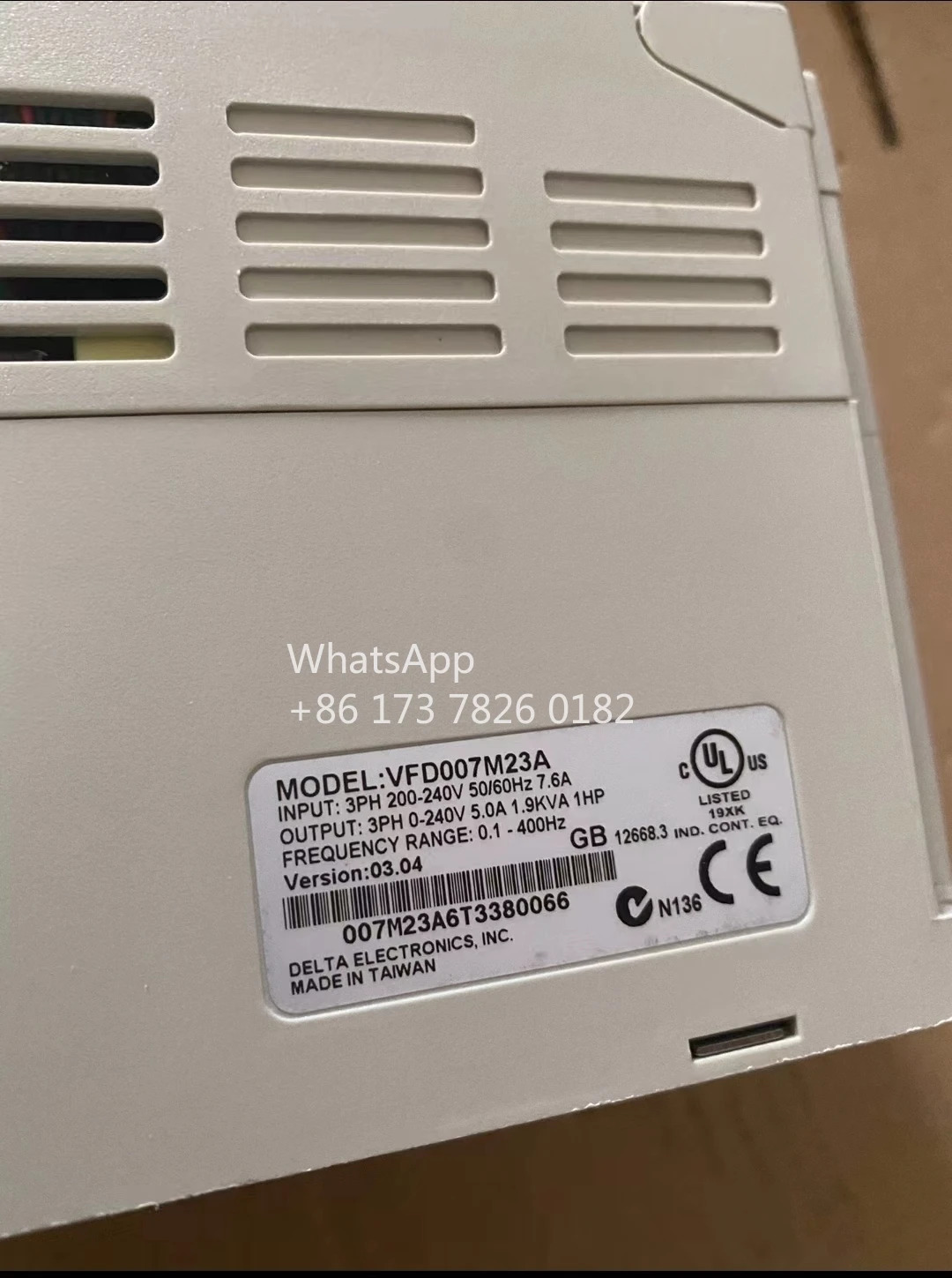 VFD007M23A 리퍼 인버터 0.75kW 230V 3PHASE 기능 OK