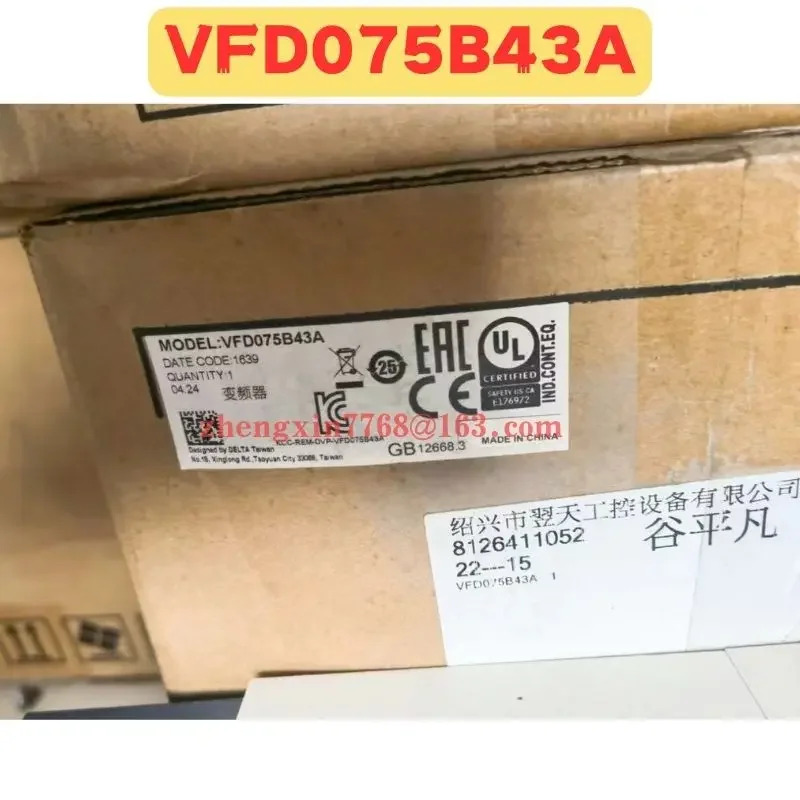 오리지널 주파수 변환기 VFD075B43A 신