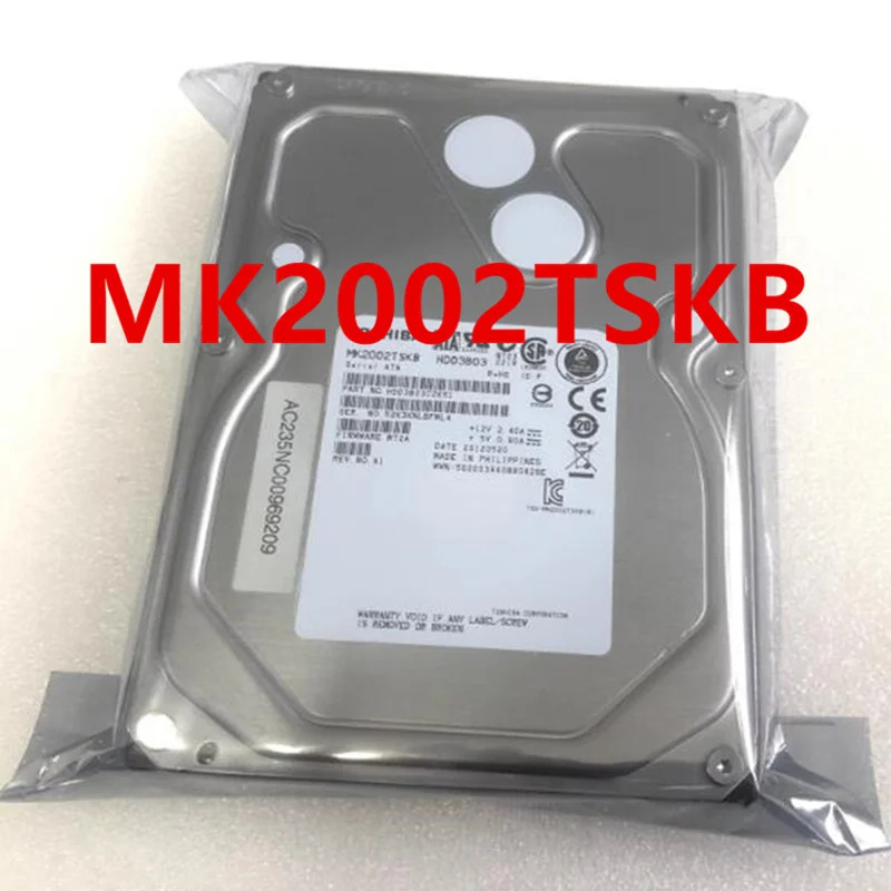 도시바호환오리지널 하드 2TB SATA 3.5 인치 7200RPM 64MB 서버 HDD MK2002TSKB