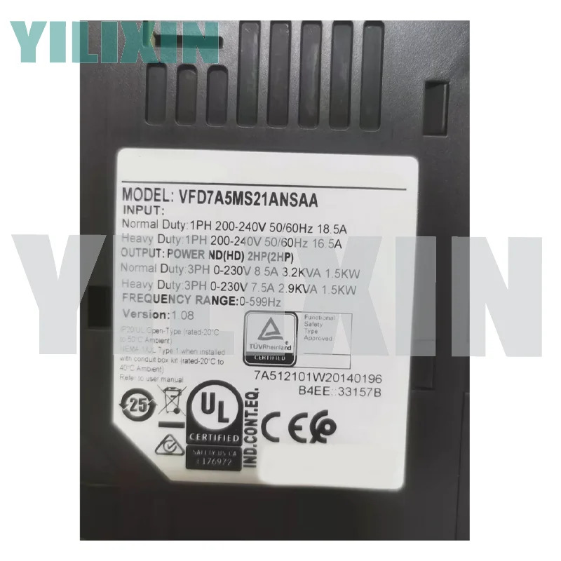 VFD7A5MS21ANSAA 1.5KW 220V 주파수 변환기