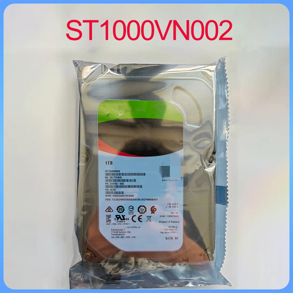 3.5 인치 하드 드라이브 ST4000DM004 4TB ST14000NM001G 14TB ST2000VX008 2T ST1000VX005 ST1000VN002 1T ST4000V