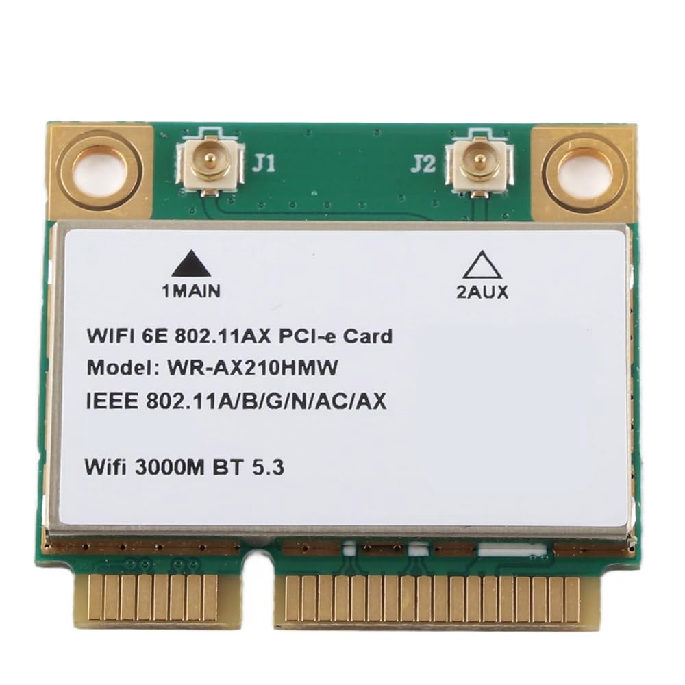 AX210HMW Wi-Fi 카드, 5374M 6E 무선 블루투스 트라이밴드 5.2, 내부 네트워크 MU-MIMO 노트북용 모듈, 6GHz 카드 미니 PCIE - 상품 이미지