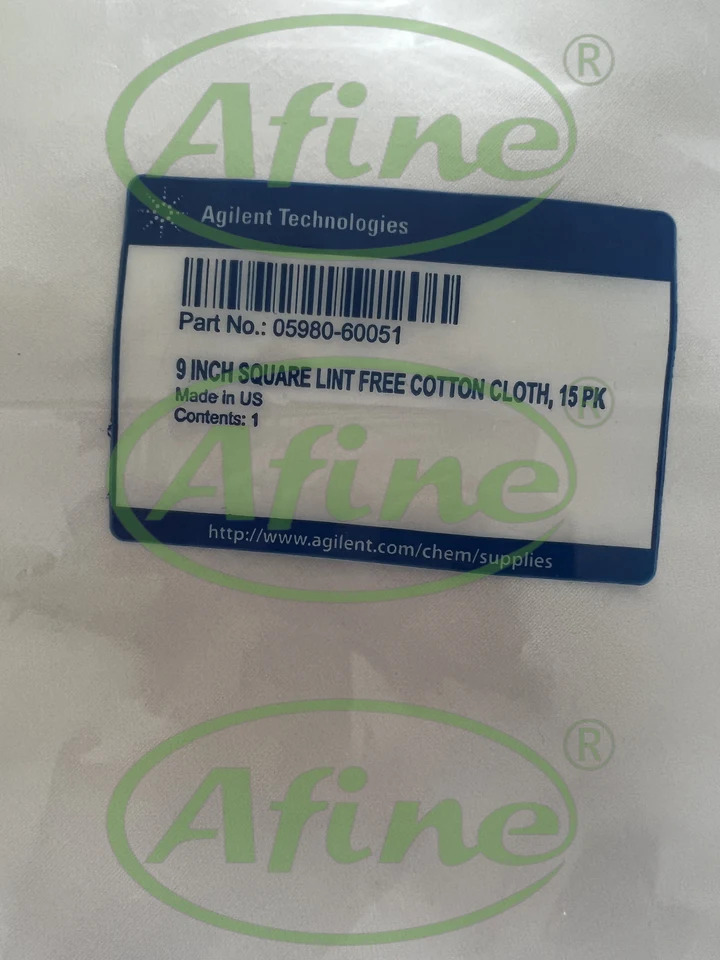 AFINE Agilent 05980-60051 면 보푸라기 없는 천 23x23 cm 15/pk GC/MS용
