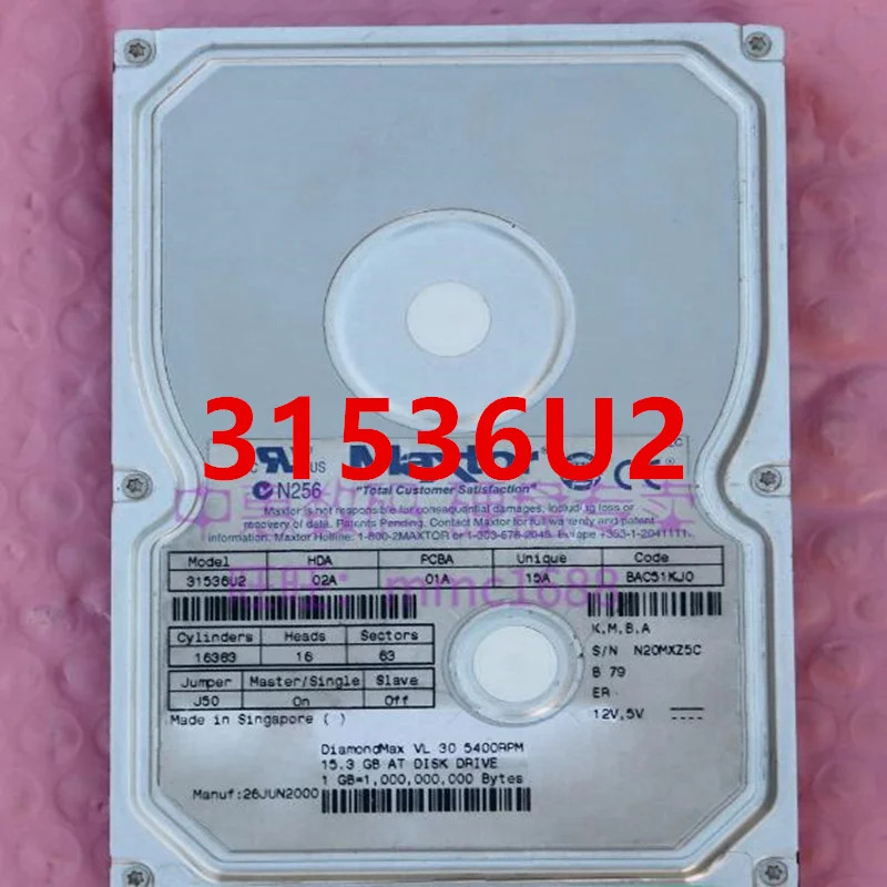 오리지널 리퍼 하드 데스크탑 HDD MOR 40GB 15.3GB 20.4GB IDE 3.5 인치 5400RPM 2MB 2F040J0 31536U2 52049H3 용