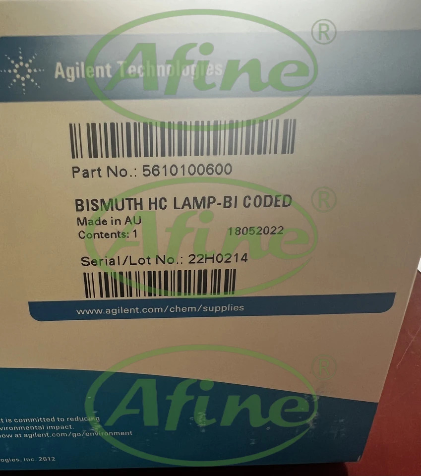 AFINE Agilent 5610100600 비스무트 Bi 코드 단일 요소 음극 램프