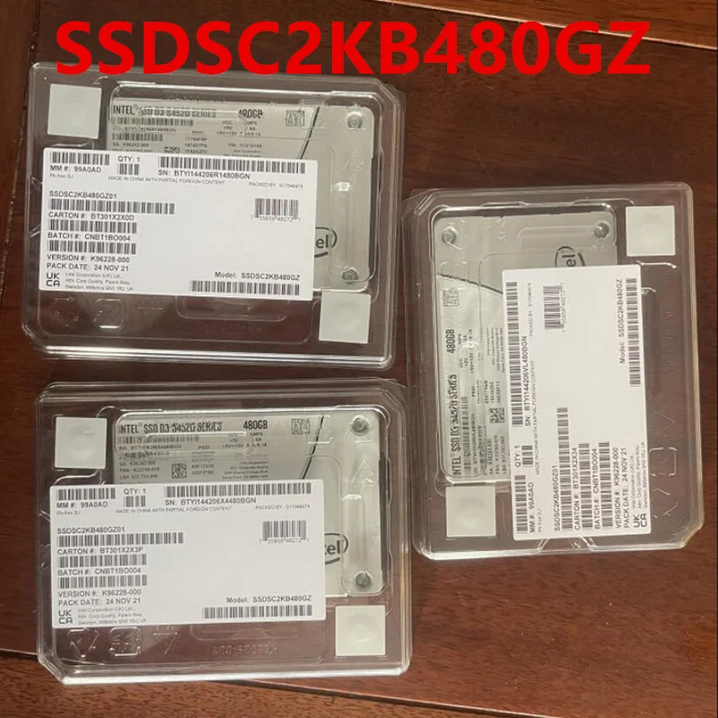 SSD D3-S4520 480 2.5 인치 SATA SSDSC2KB480GZ01 SSDSC2KB480GZ 솔리드 스테이트 드라이브 신