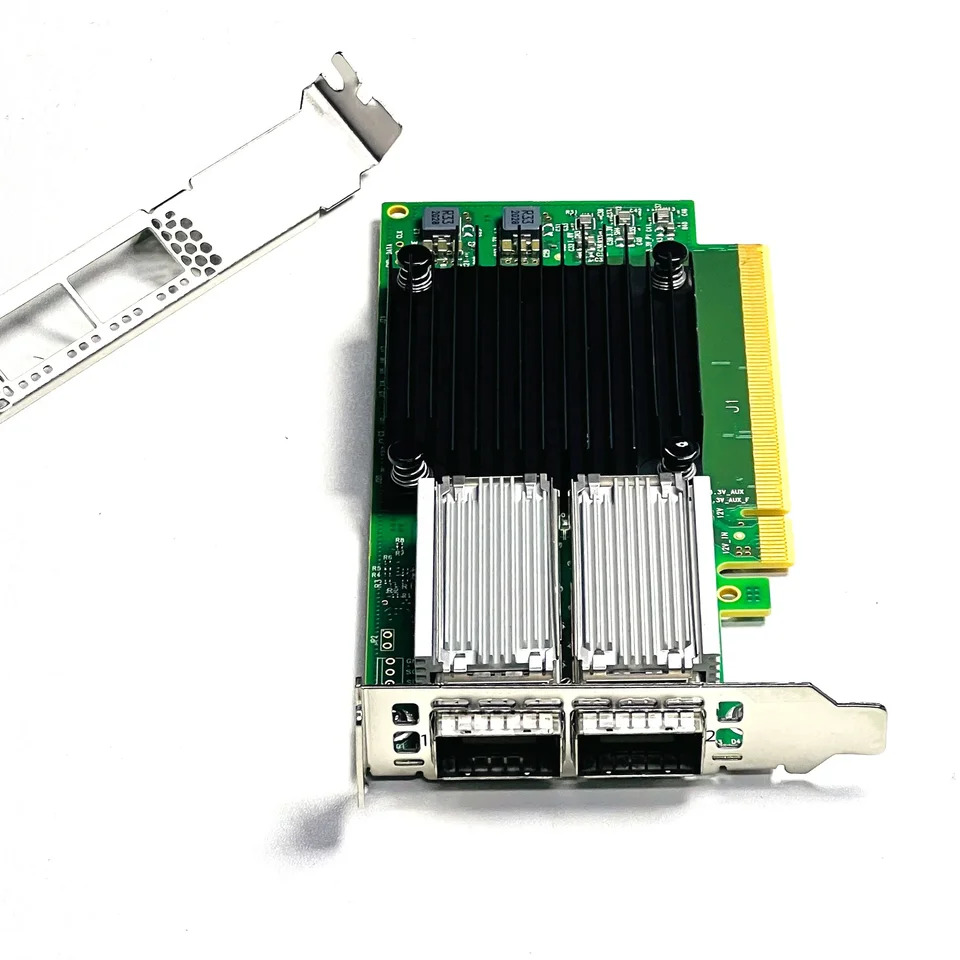 D ell Mellanox MCX516A-CCAT ConnectX-5 듀얼 포트 QSFP28 네트워크 어댑터 9FTMY 100GbE CX516A