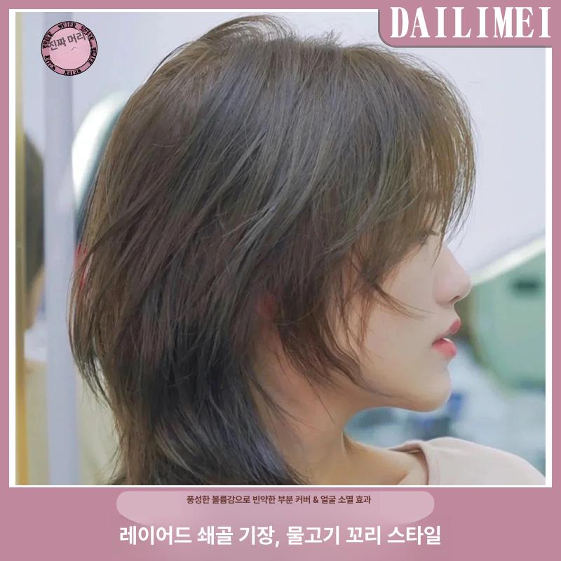 숏컷펌 스타일 숏컷가발 여성커트가발 볼륨업 짧은머리 여성통가발 단발펌 전체가발 - 상세 이미지 5