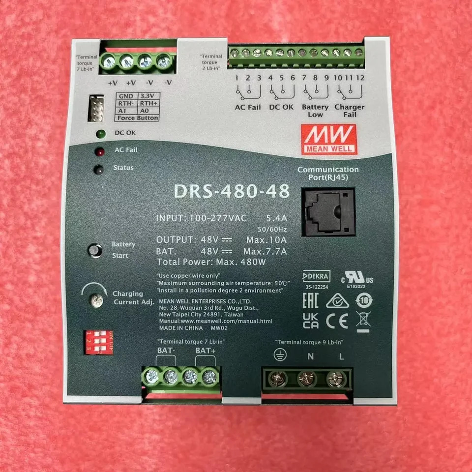Mingwei 지능형 보안전원공급장치 UPS 통신 기능 480W DRS-480-24 36 48V