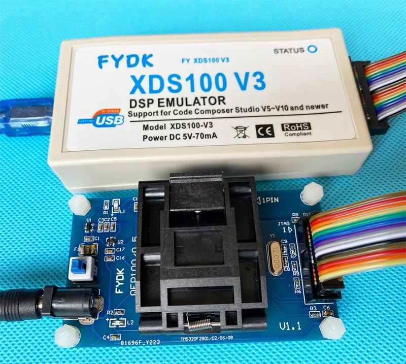 플립탑 QFP48 TMS320F28027 리퍼 소켓 MDY02 프로그래밍 소켓은 48핀 CPU 프로그래밍을 지원