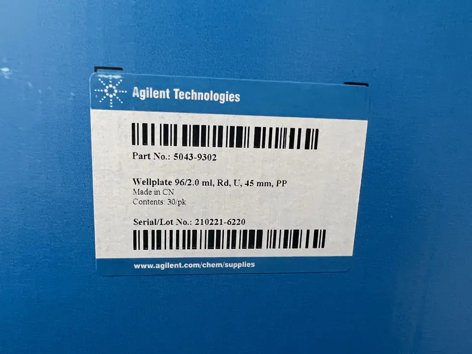 AFINE Agilent InfinityLab 웰 플레이트 실링 매트 5043-93025043-9309 96 원형 U자형 폴리프로필렌
