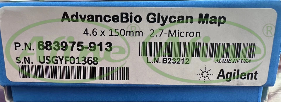 AFINE Agilent 683975-913 AdvanceBio 글리칸 매핑 컬럼 120 A 4.6x150mm 2.7 m