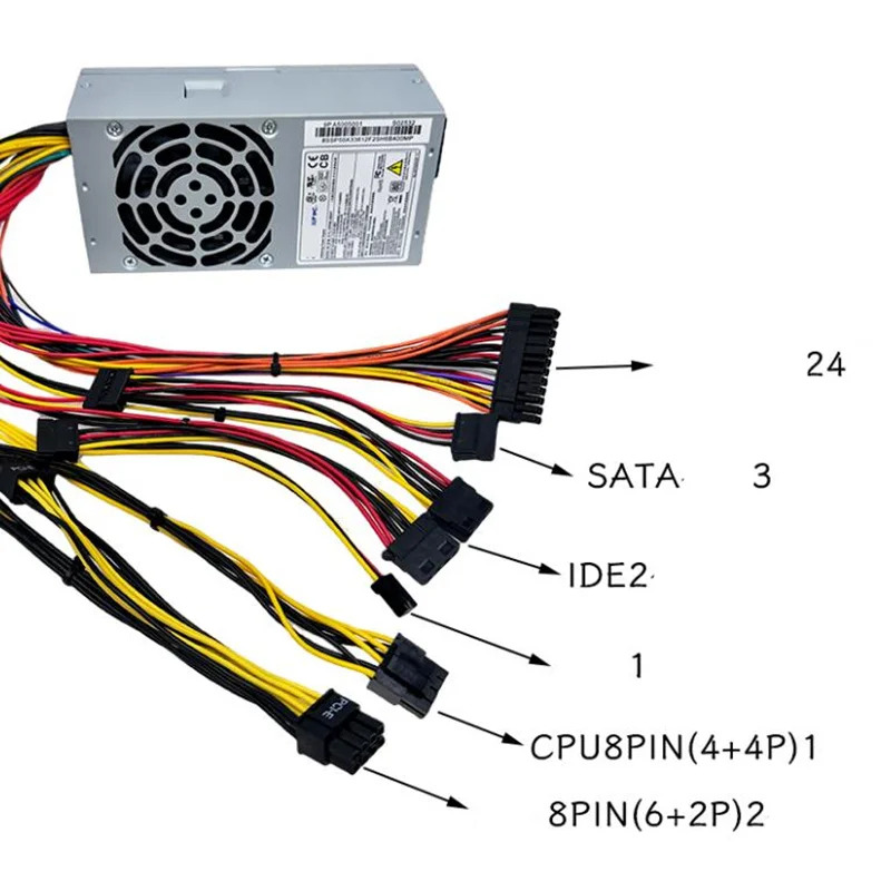 TFX 전원공급장치 DELL 24핀 450W 500W 업그레이드 FSP500-60GHT HK340-71FP PC9059 F205AD-00 D250AD-00 H250AD-00