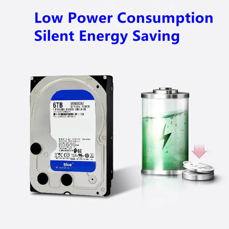 데스크탑 하드 드라이브 WD60EZAZWD Blue 6TB 3.5 SATA 6 Gb/s 256MB 5400RPM새 원본