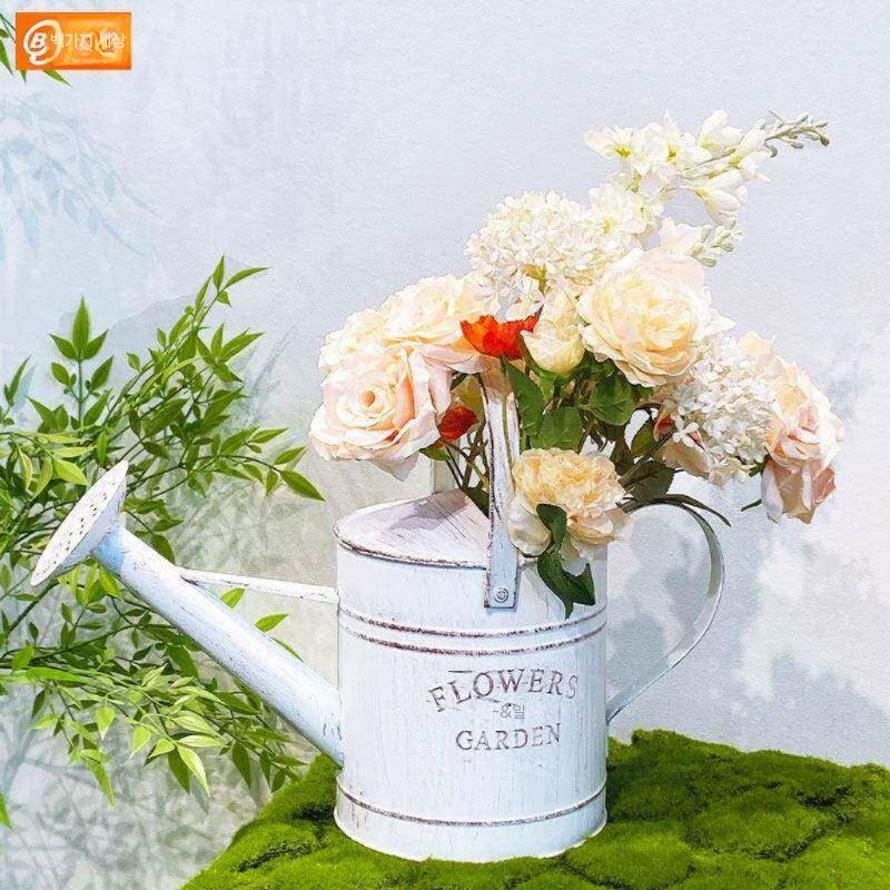 빈티지 물조리개 양철 화원 정원용품 화초 워터링캔 가드닝 스프링클러 함석 - 상세 이미지 2