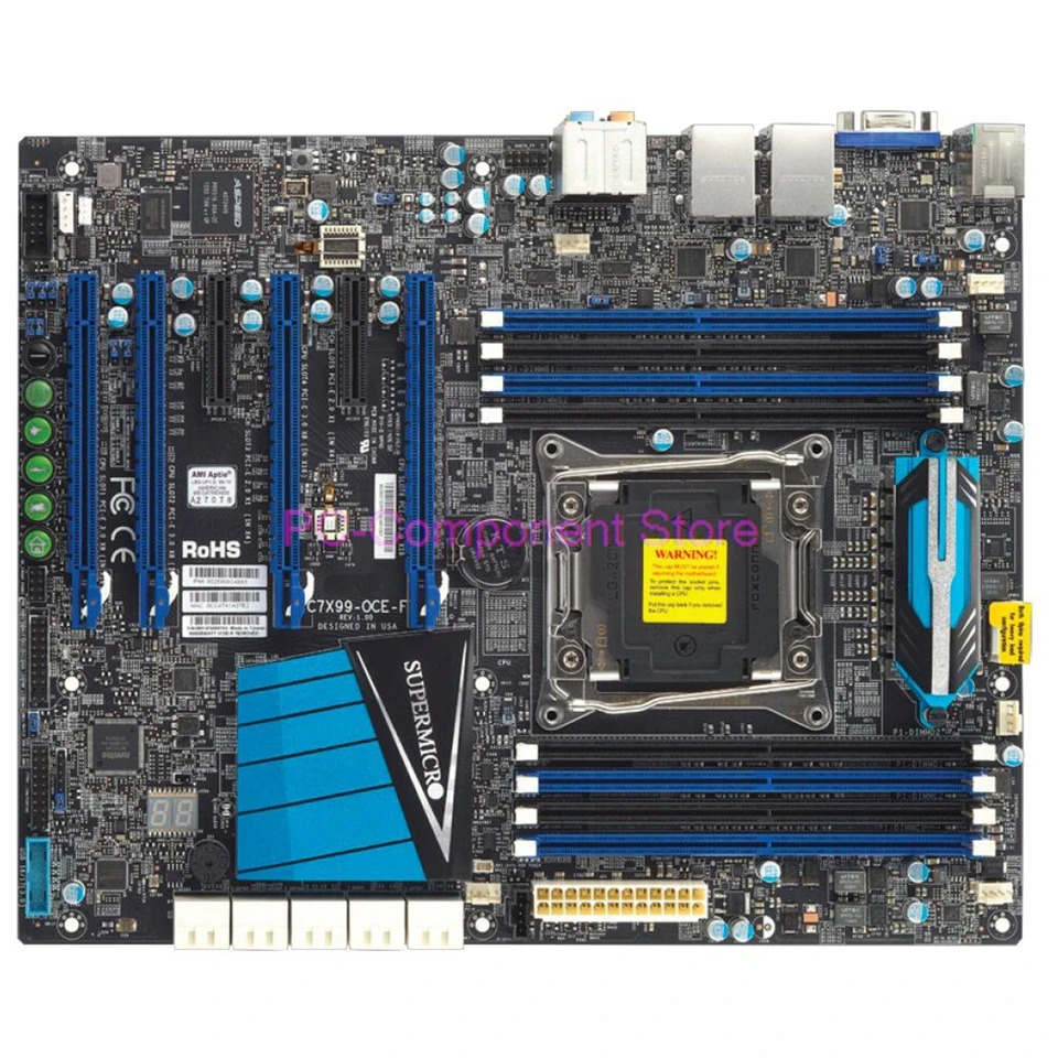 Supermicro 데스크탑 마더보드 코어 i7 E5-1600/2600 v3/V4 프로세서 LGA2011 DDR4 PCI-E3.0C7X99-OCE-F