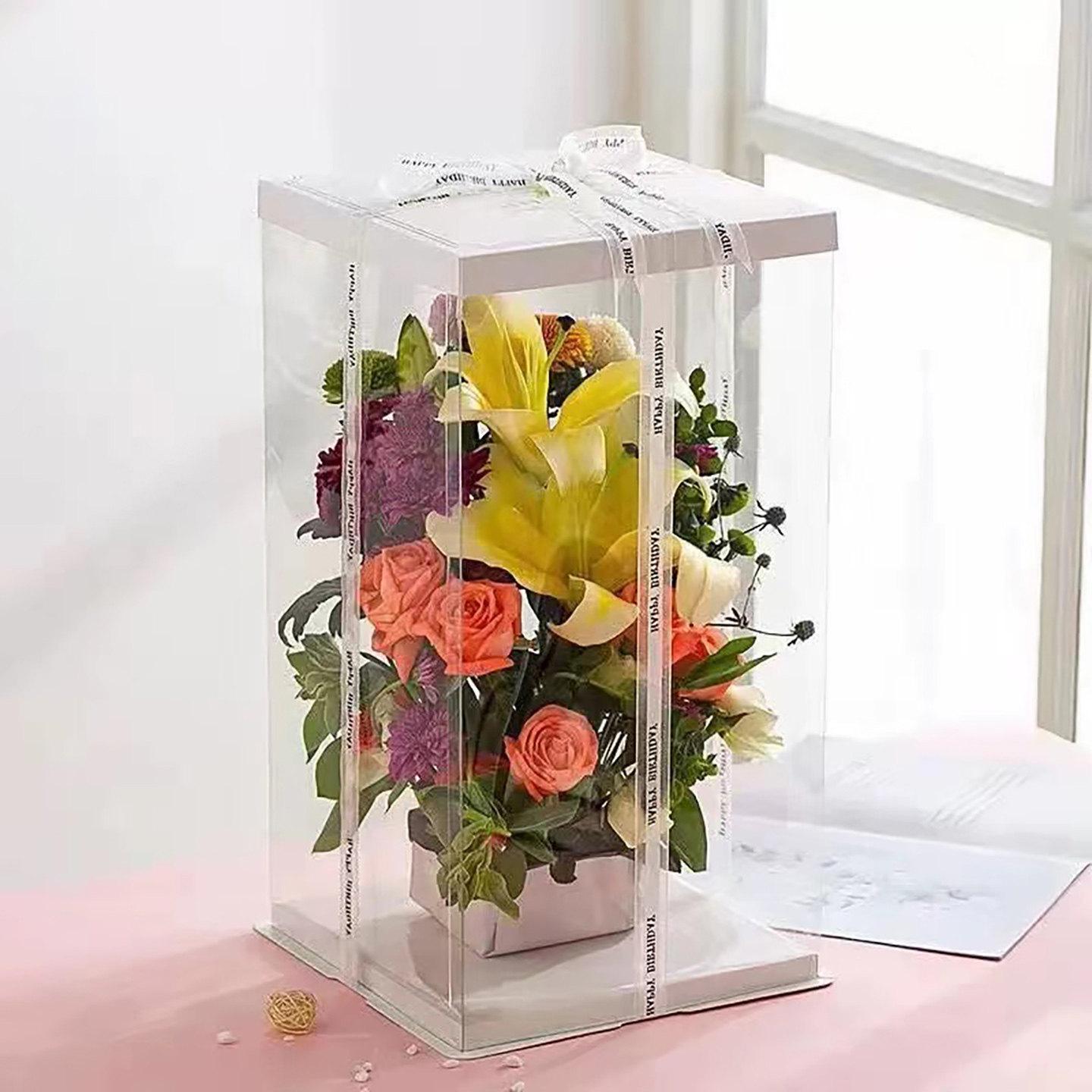 기념일 투명케이크상자 포장용기 케이크박스 포장박스 선물박스 투명창 - 상품 이미지