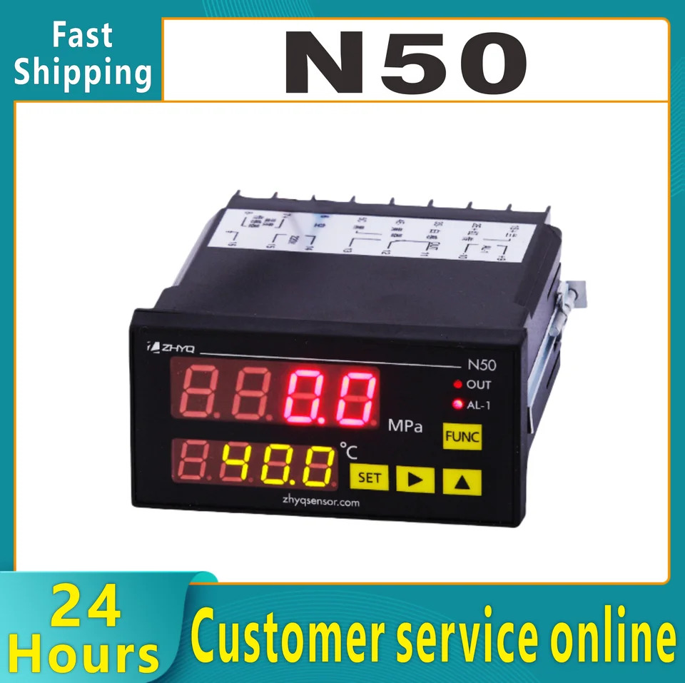ZHYQ 표시기 디지털 압력 게이지 온도 표시 N60 N50 N10 2 mV/V-50MPa-K