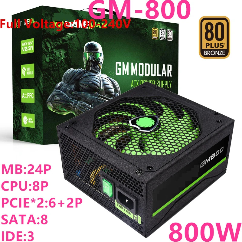 GameMax 80plus Bronze 자동 전원공급장치 800W 700W 600W 500W GM호환-800 GM호환-700 GM호환-600 GM호환-500 새 원본 PSU