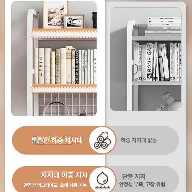 책상 위 선반 책꽂이 모니터 스탠드 철제 이동식 데스크 수납 거치대 - 상세 이미지 3