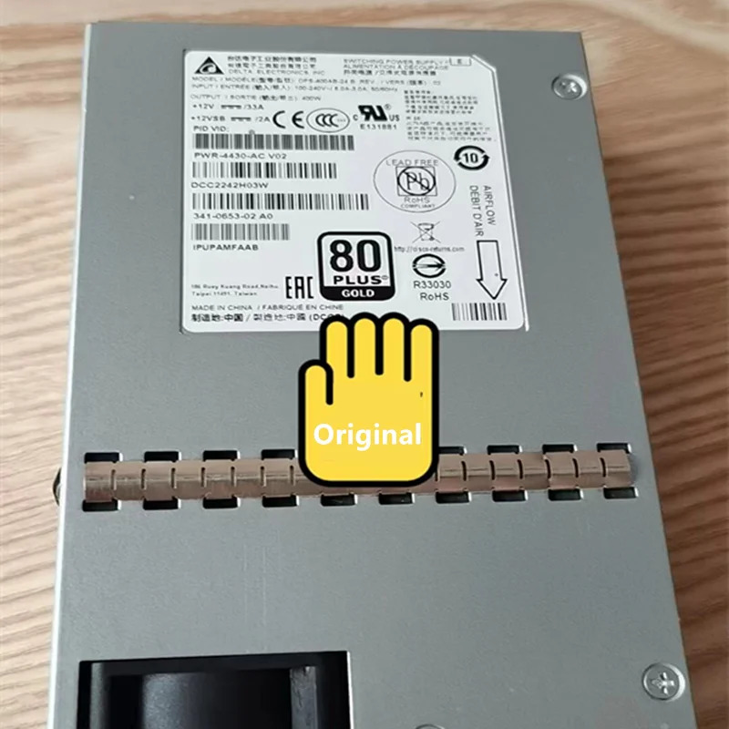 CISCO ISR4000 오리지널 전원공급장치 PWR-4430-AC DPS-400AB-24 B 341-0653-02 PS-2421-2-LF 341-0653-01 430W