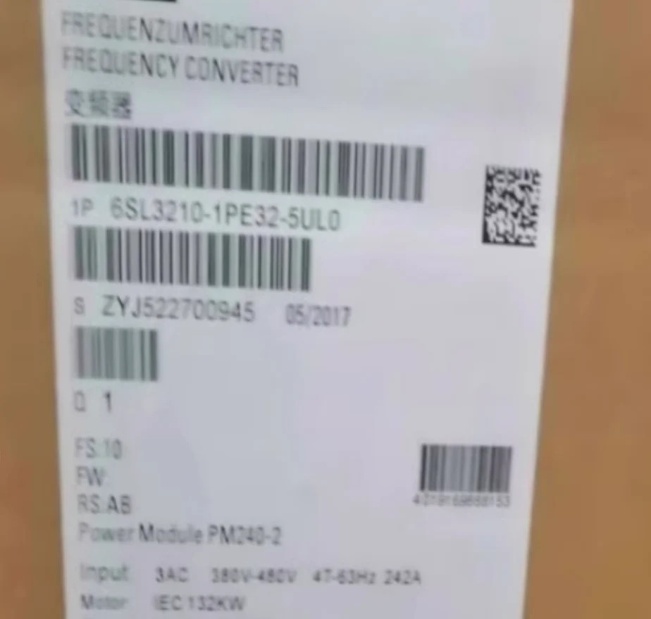 6SL3210-1PE32-5UL0 6SL3243-0BB30-1PA3 IP5A CON-SPS 400V PRO DCDC 240W 24V10A