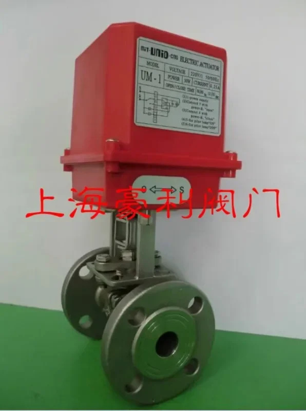 UM-1 electric 볼 밸브 대만 Dingji 액추에이터 220V 스테인레스 스틸 플랜지 DN20