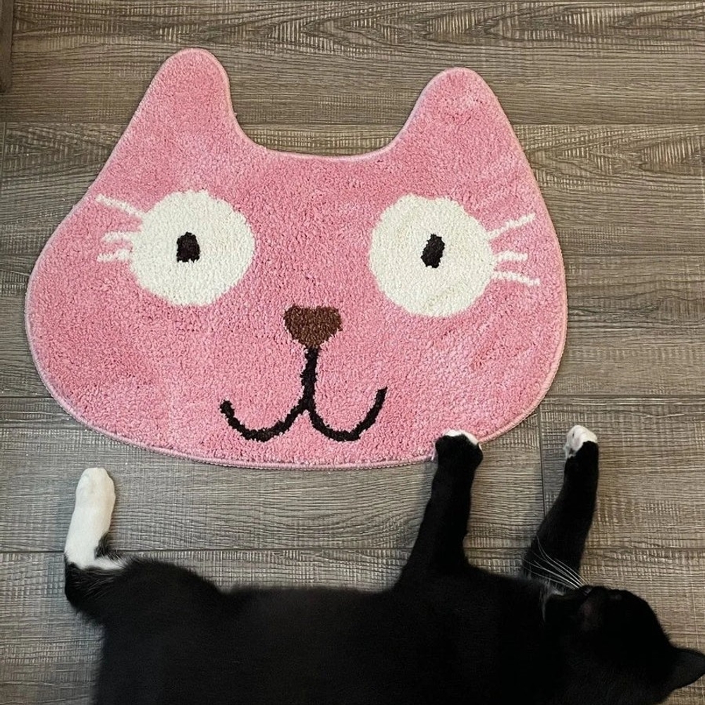 고양이 욕실 매트 흡수성 폭신한 침실 러그 노란색 바보 고양이 40x50cm - 상세 이미지 3