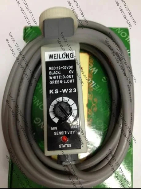 2PCS/컬러 코드 센서 KS-W23 백색 광원 NPN 가방 제작 기계 광전스위치 KS-C2W 교체