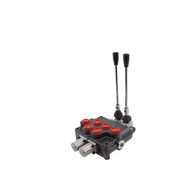 유압 모노블록 밸브 P120 A1 GKZ1 2 스풀 섹션 용수철 리턴