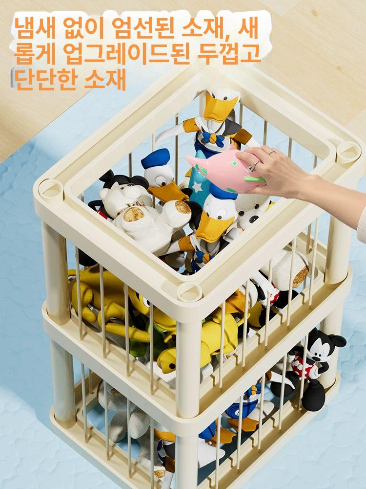 투명 로프형 인형보관함 지퍼식 벽걸이 수납통 인형정리 케이스 - 상세 이미지 5