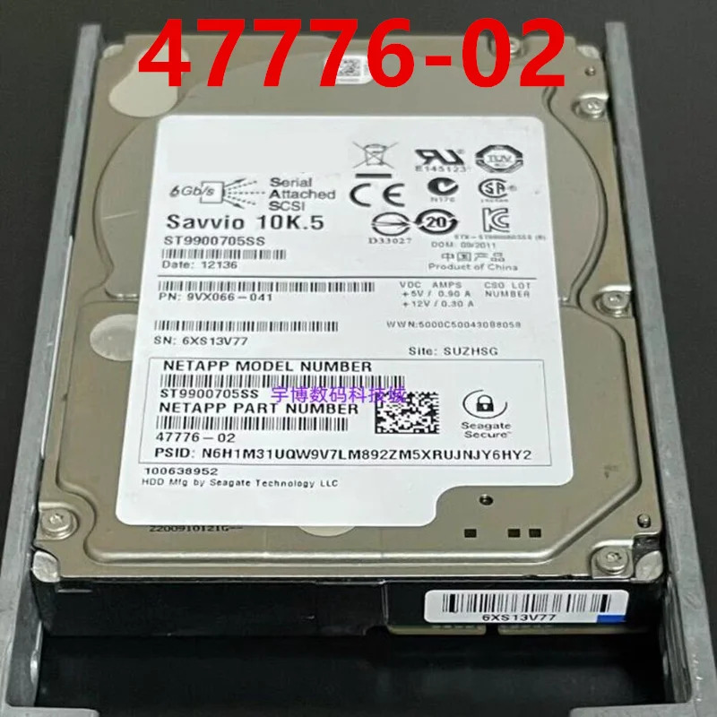 E-X4025A-R6 47776-02 오리지널 하드 NETAPP 900GB SAS 2.5 인치 10000RPM 64MB 서버 HDD 거신