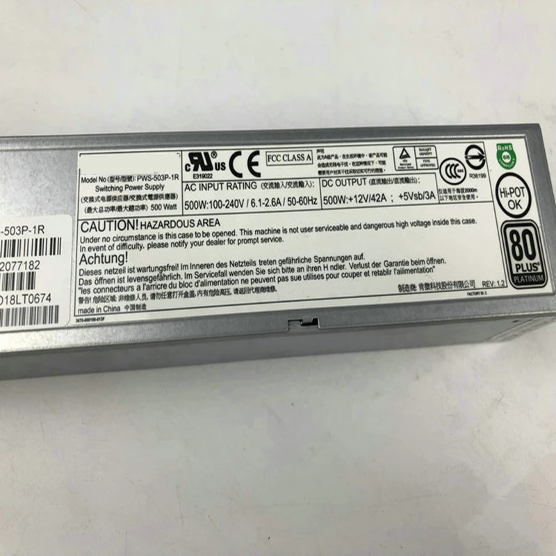 Supermicro I610-G10 PSU NF5185M3 500W 전원공급장치 PWS-503P-1R PWS-503D-240 신