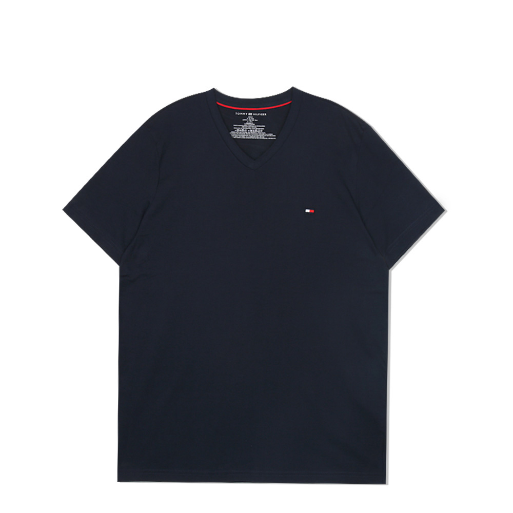 타미힐피거 반팔티셔츠 브이넥 남성 네이비 09T3140-410 - 상세 이미지 3