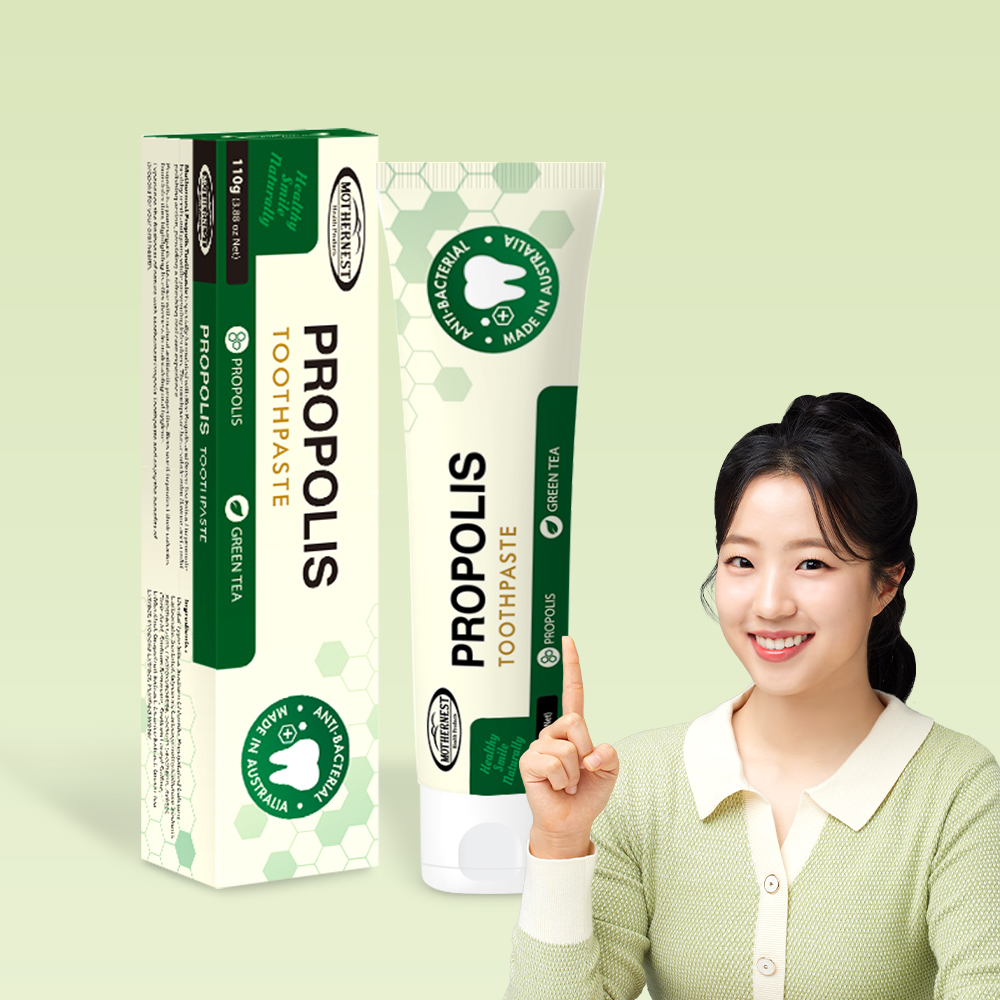 마더네스트 호주산 프로폴리스 치약 녹차추출물 함유 110g, 1개 - 상품 이미지