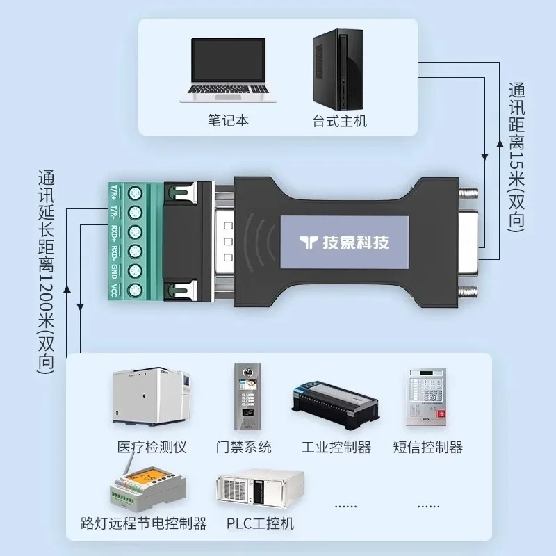 RS232-RS485/422 변환기 산업등급 수동 절연 직렬 포트 프로토콜 모듈 서지 방지