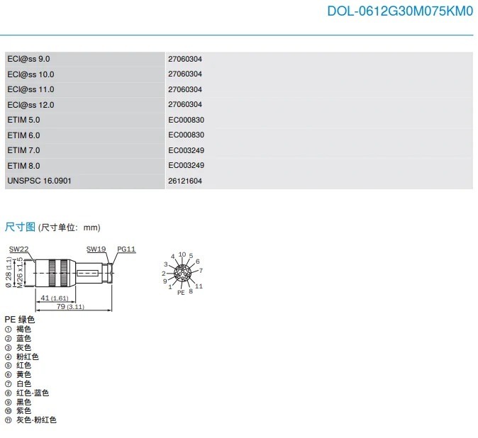 독일 SICK DOL-0612G30M075KM0 플매트 카펫 러그 케이블 납품 550
