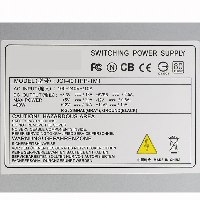 Kenweiipc 1U 오리지널 PSU 400W 전원공급장치 JCI-4011PP-1M1 신