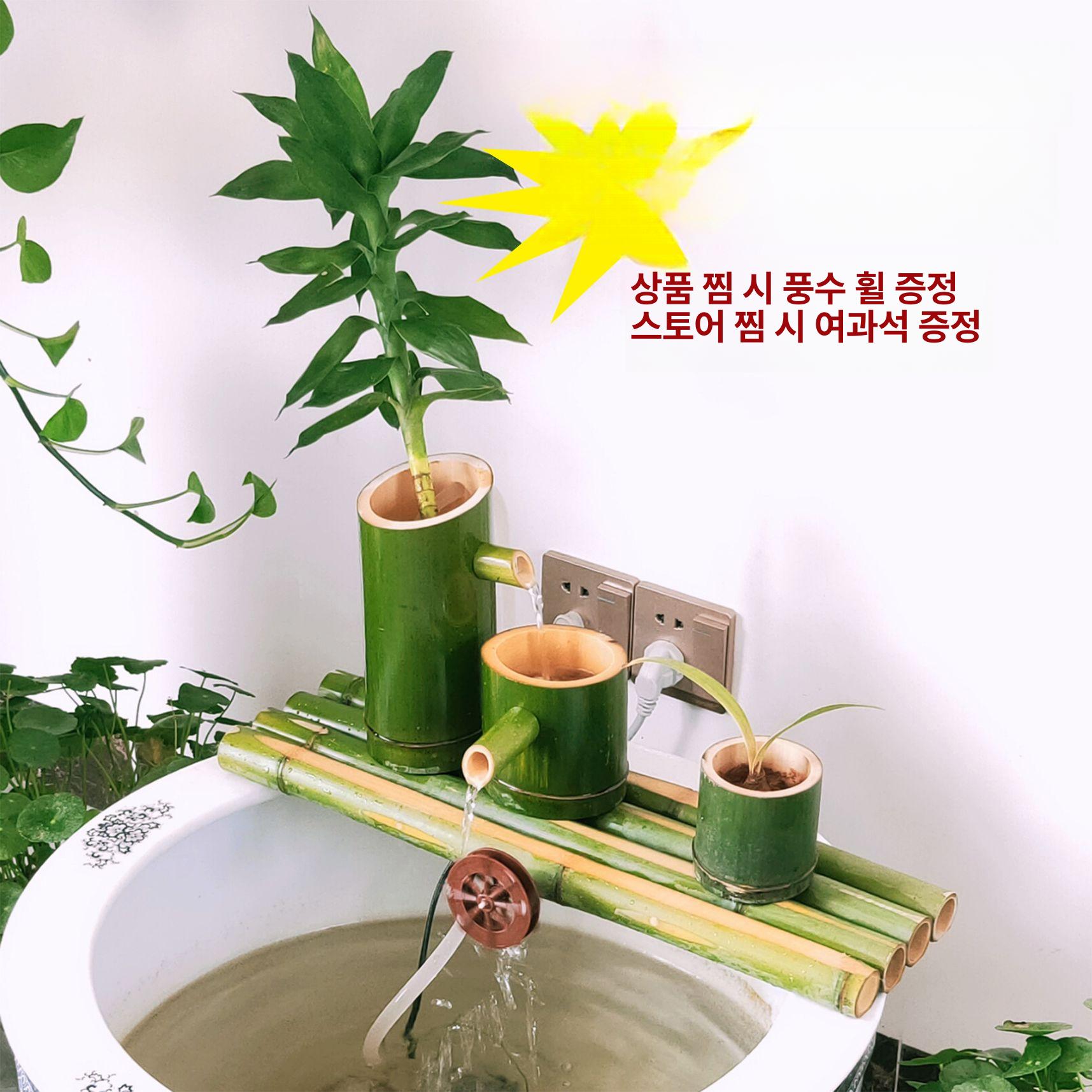 실내 미니분수 대나무 가습기 인테리어 폭포 장식품 물레방아 소품 - 상세 이미지 2