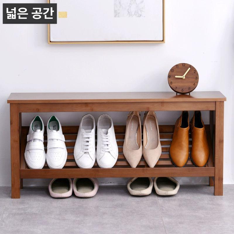 벨벳 벤치신발장 원목 벤치형 벤치의자 수납장 신발장의자 인테리어 수납형 - 상세 이미지 3