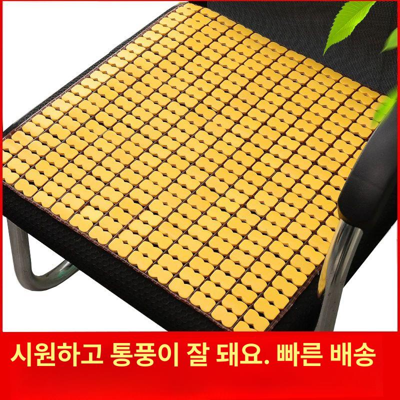 여름용 통풍 의자 사무실 컴퓨터 소파 학생용 좁은 가장자리 플로럴 이중 미끄럼 방지 50x100cm - 상세 이미지 3