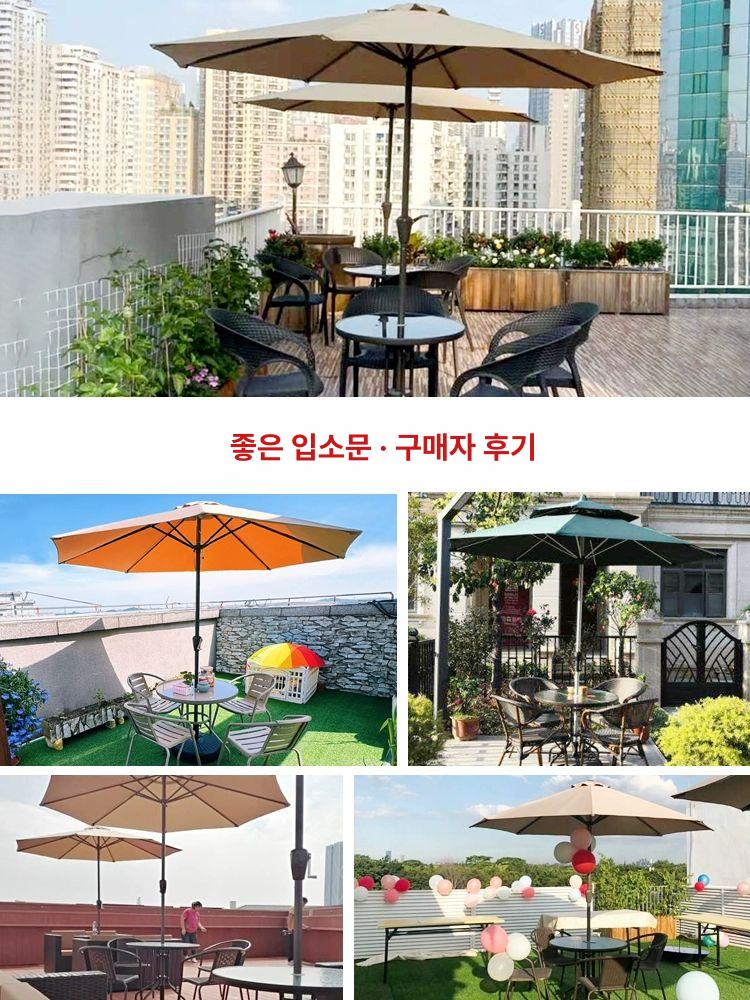 접이식 야외테이블세트 베란다 캠핑 펜션 업소용 등받이 가든 간이 야외용테이블 사각 - 상세 이미지 2