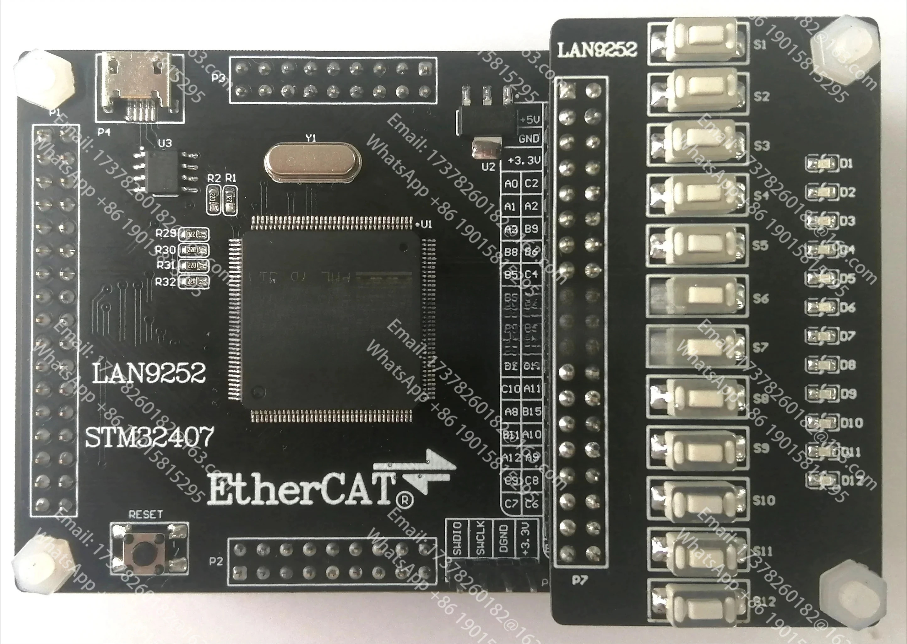 Lan9252 lan9252 슬레이브 개발보드 EtherCAT 32io cia402