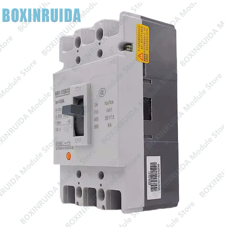 오리지널 몰드 케이스 회로차단기 NM1-125S/3300 3P 63A 80A 100A 125A 신
