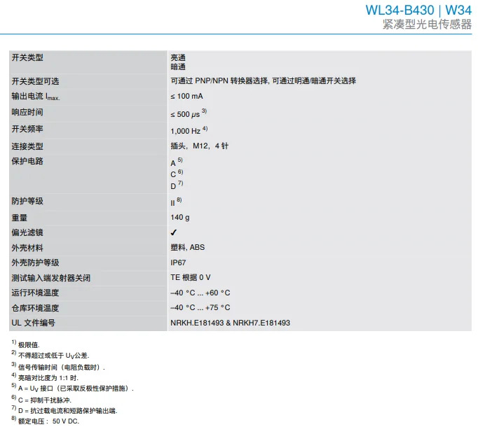 독일 SICK WL34-B430 확산 반사 광전센서 이렌즈 납품 1019245