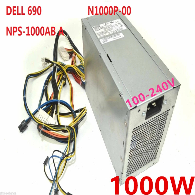 델 정밀 490 690 XPS700 710 720 T7400 1000W 전원공급장치 N1000P-00 NPS-1000AB A ND285 PSU 신